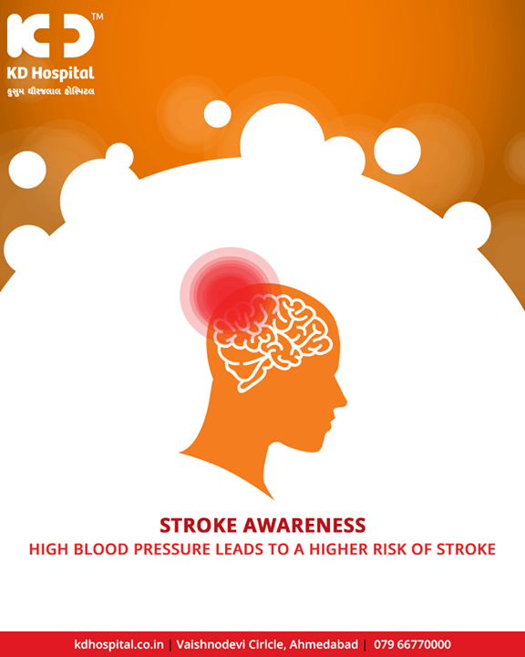 Did you know, high blood pressure= higher risk of stroke!

Source: American stroke association.

#KDHospital #Ahmedabad #Healthcare #GoodHealth #StrokeHealth