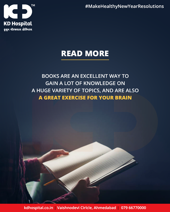 Discover new topics with giving a great exercise to your brain! 

#MakeHealthyNewYearResolutions #KDHospital #GoodHealth #Ahmedabad #Gujarat #India