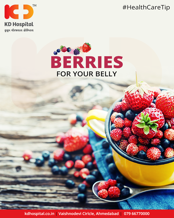 Blueberries, strawberries, and raspberries contain plant nutrients known as anthocyanidins, which are powerful antioxidants. Blueberries rival grapes in concentrations of resveratrol – the antioxidant compound found in red wine that has assumed near mythological proportions. Resveratrol is believed to help protect against heart disease and cancer.

#HealthCareTip #KDHospital #GoodHealth #Ahmedabad #Gujarat #India