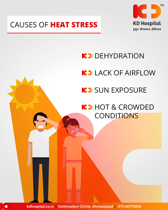Pay attention to these factors to avoid heat stress & heat-related illness!

#HeatStroke #KDHospital #GoodHealth #Ahmedabad #Gujarat #India #SummerTime