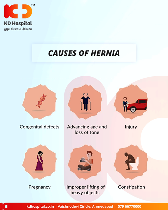 Causes of hernia

#HerniaAwarenessMonth #Hernia #KDHospital #GoodHealth #Ahmedabad #Gujarat #India