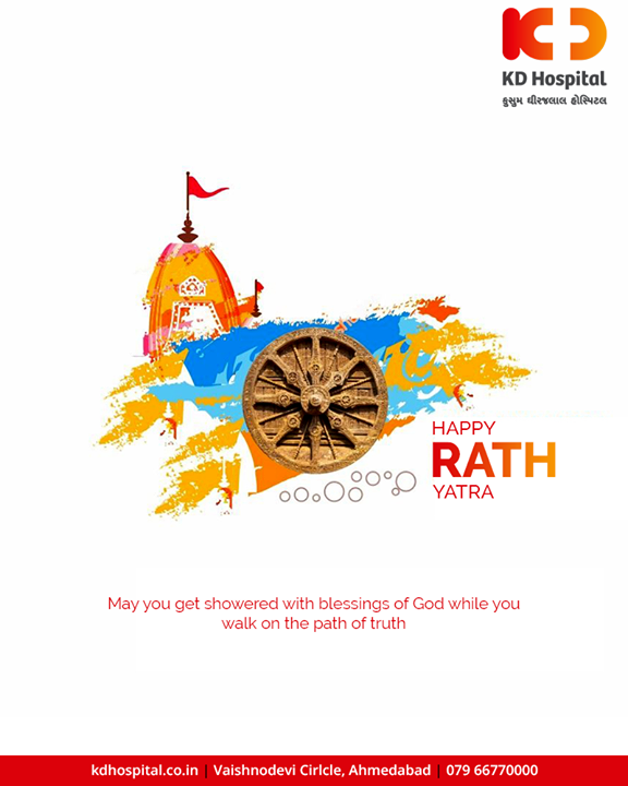May you get showered with blessings of God while you walk on the path of truth 

#RathYatra2019 #RathYatra #LordJagannath #FestivalOfChariots #Spirituality #KDHospital #GoodHealth #Ahmedabad #Gujarat #India