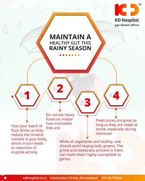 Simple tips to enjoy the rains in a healthier way! 

#KDHospital #GoodHealth #Ahmedabad #Gujarat #India