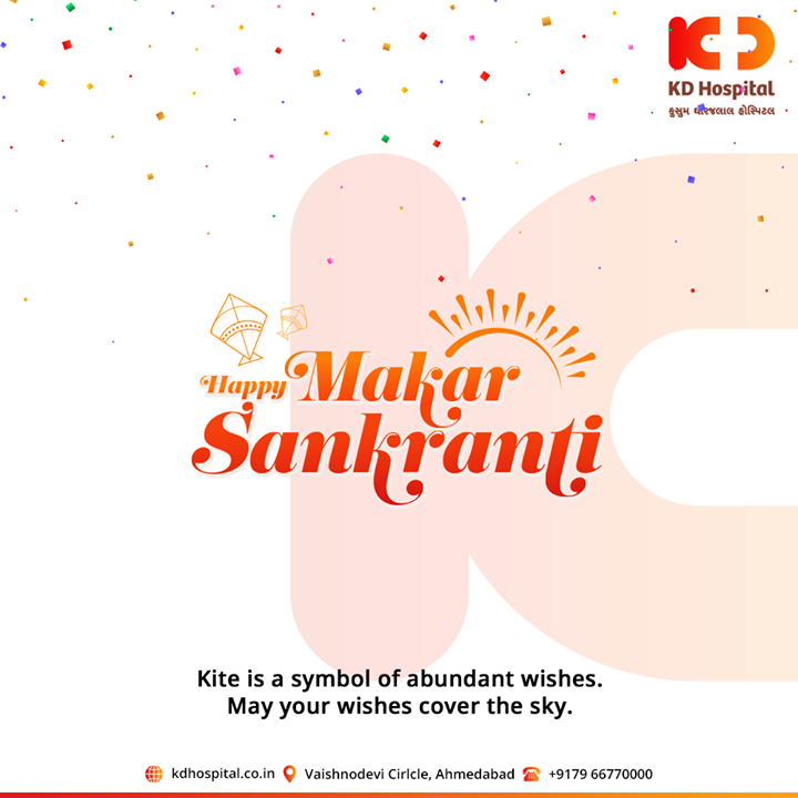 Kite is a symbol of abundant wishes, may your wishes cover the sky

#HappyUttarayan #MakarSankranti2020 #MakarSankranti #Kites #KitesFestival #Uttarayan #Uttarayan2020 #KiteFlying #CelebrationTime #KDHospital #goodhealth #health #wellness #fitness #healthy #healthiswealth #wealth #healthyliving #joy #patientscare #Ahmedabad #Gujarat #India