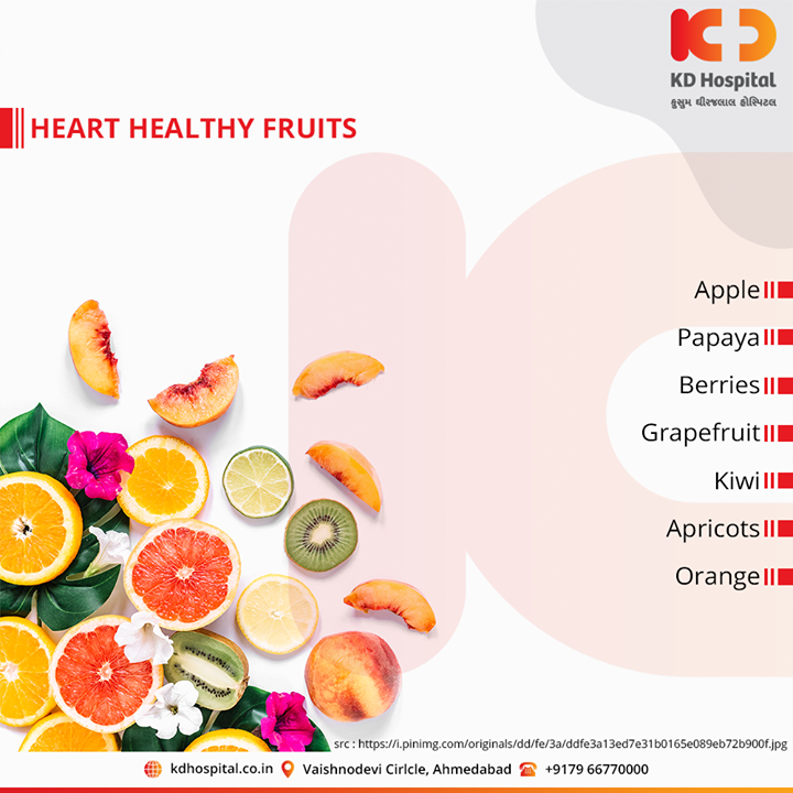 Heart-healthy fruits to keep your heart healthy.

#KDHospital #goodhealth #health #wellness #fitness #healthy #healthiswealth #wealth #healthyliving #joy #patientscare #Ahmedabad #Gujarat #India