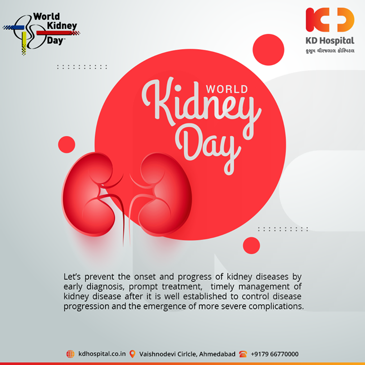 Let’s prevent the onset and progress of kidney diseases by early diagnosis, prompt treatment,  timely management of kidney disease after it is well established to control disease progression and the emergence of more severe complications.

For appointment call: +91 79 6677 0000

#WorldKidneyDay #KidneyDay #WorldKidneyDay2020 #KDHospital #GoodHealth #Ahmedabad #Gujarat #India #Appreciation