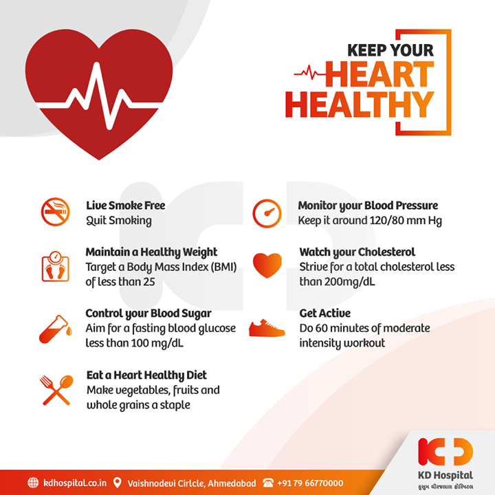 A healthy lifestyle is the ultimate goal. Embrace these good habits to beat a healthy heart

#KDHospital #healthyheart #heartcare #goodhealth #health #wellness #fitness #healthiswealth #healthyliving #Heart #HeartDiseases #Ahmedabad #Gujarat #India