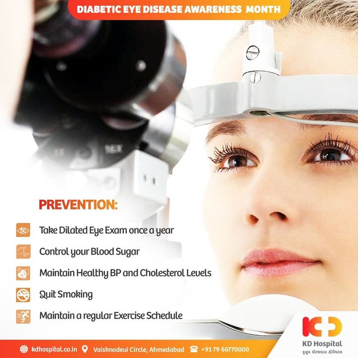Diabetic Eye Disease Awareness Month imparts awareness for a retinal health check-up in diabetic patients to prevent visual impairment. 

Be part of our ongoing campaign of Free Eye Consultation (By Prior Appointment Only) at KD Hospital, valid till 30/11/2020. Call +918980280802 or +916359603634 between 9:00 AM to 5:00 PM to book an appointment.

#KDHospital #MultiSpecialtyHospital #DiabeticEyeDisease #eyedisease #eyedonation #PreventBlindness #HopeInSight #DoctorsOfInstagram #Diagnosis #Therapeutics #goodhealth #pandemic #socialmedia #socialmediamarketing #wellness #wellnessthatworks #Ahmedabad #Gujarat #India