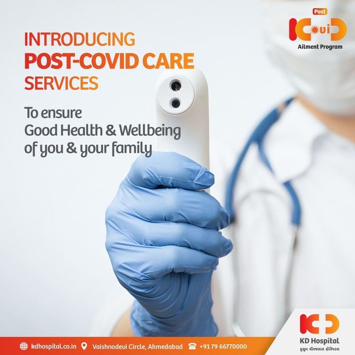 Introducing Post CoviD Ailment Program(P-CAP), wherein we continue to live on our values to deliver compassionate care. Reinforce your immune system after having gone through COVID-19. Call +91 7966 77 0000 to book an appointment.

#KDHospital #helpinghands #postcovid #postcovidailmentprogram  #COVID19 #PostCOVIDRecovery  #postcovid19 #NewNormal #BestHospitalInIndia #NABHHospital #QualityCare #hospitals #doctors #healthcare #covid #CovidVaccine #medical #health #hospital #medicine #coronavirus #staysafe #physicians  #wellnessthatworks #Ahmedabad #Gujarat #India