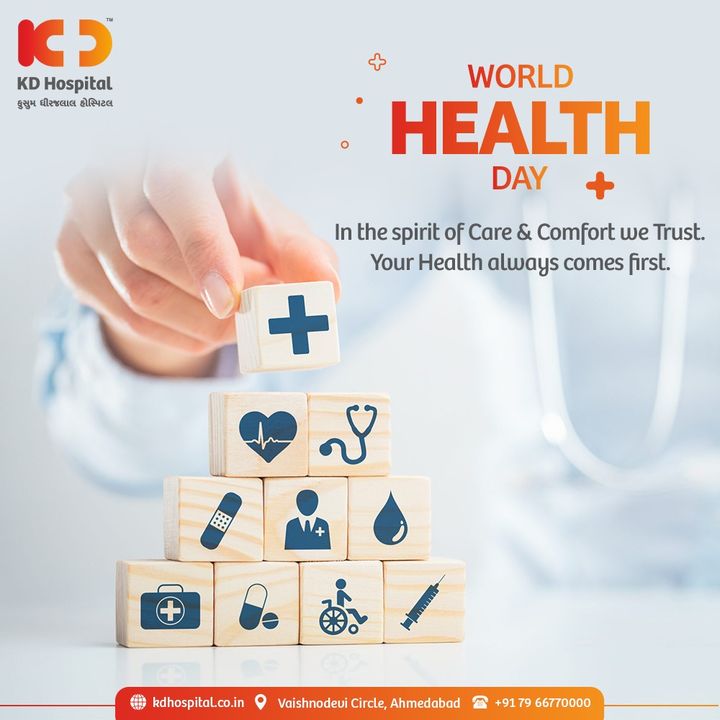This World Health Day! Let us inculcate all the healthy values and practices in our lives. Now you can avail a variety of KD Wellness Packages at reasonable rates.

Click here to know more: https://bit.ly/3sYyzcj
To book an appointment call: +91 7966770005.

#KDHospital  #WorldHealthDay #WorldHealthDay2021 #HealthDay  #ImmunisedIndia #Covid19 #CovidVaccine #Immunization #StayAware #StayAwareStaySafe #Diagnosis #goodhealth #pandemic #healthfirst #healthylifestyle #wellness #wellnessthatworks #NABHHospital #QualityCare #hospitals #doctors #Nurses #healthcare #medical #digitalmarketing #Ahmedabad #Gujarat #India