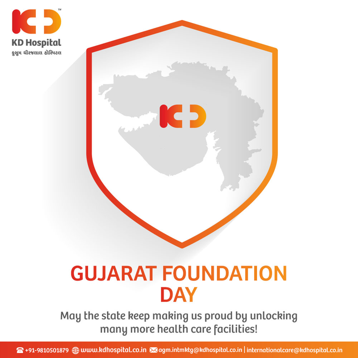 KD Hospital urges Gujarat to stay united as it has always been in this healthcare crisis and give its best to support everyone. Let's fight this battle till the end to see Gujarat COVID free by taking vaccines, staying home and wearing the mask. 
 
#KDHospital #GujaratDay #GujaratFoundationDay #GujaratSthapanaDivas #PatientSafety #SafetyComesFirst #SafetyFirst #SafetyMeasures #Diagnosis #Therapeutics #Awareness #wellness #goodhealth #wellnessthatworks #Nusring #NABHHospital #QualityCare #hospitals #doctors #healthcare #medical #health #physicians #surgery #surgeon #Ahmedabad #Gujarat #India