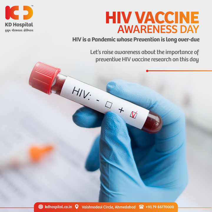 This day aims to raise mindfulness for encouraging the research to develop an efficient prevention vaccine of the incurable disease of HIV. 

#KDHospital #HIV #AIDS #AIDSVaccine #HIVVaccineAwarenessDay #FoodForThought #Compassion #Safety #PatientSafety #SafetyComesFirst #SafetyFirst #SafetyMeasures #Diagnosis #Therapeutics #Awareness #wellness #goodhealth #wellnessthatworks #Nusring #NABHHospital #QualityCare #hospitals #doctors #healthcare #medical #health #physicians  #Ahmedabad #Gujarat #India