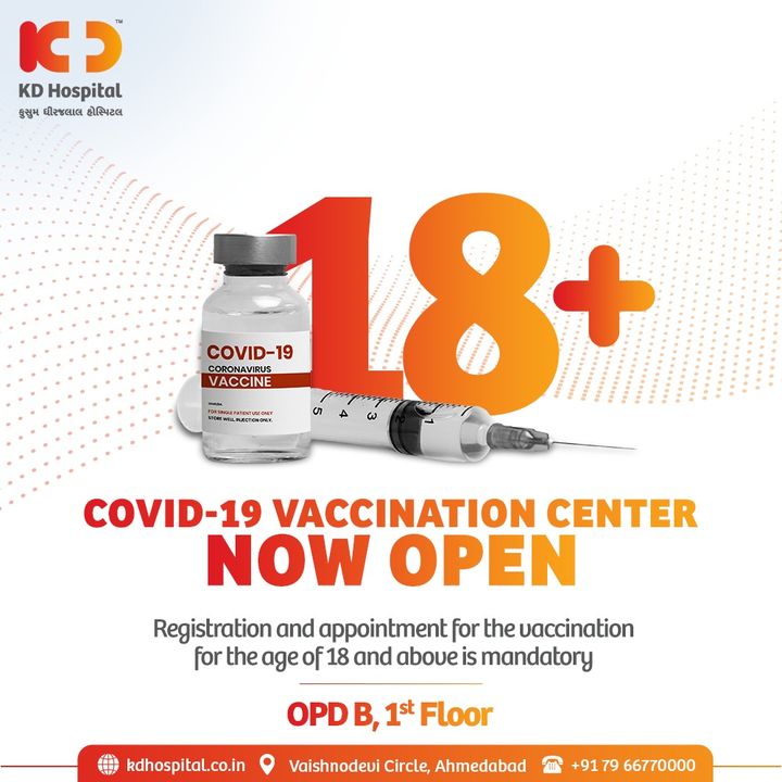 KD Hospital is now open for COVID-19 vaccine Covishield for individuals 18 years+. 
To register yourself...

1. Open www.cowin.gov.in website 
2. Complete your registration , then proceed to 