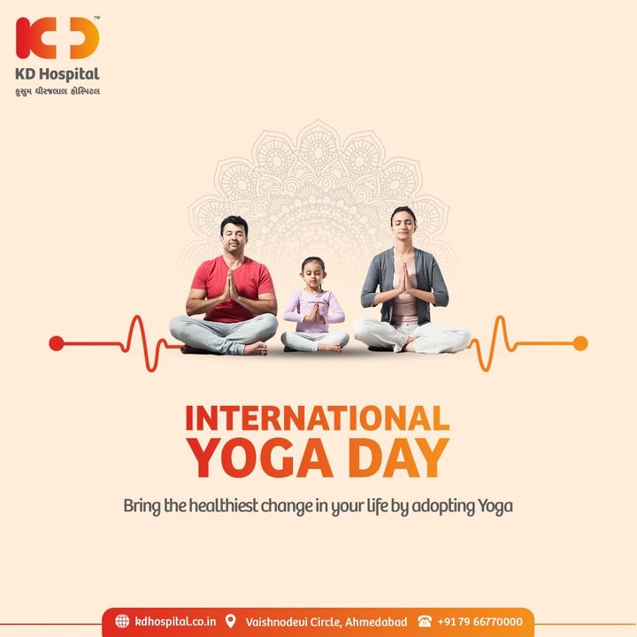 Articulate a healthy and more mindful lifestyle by incorporating Yoga in your day to day practice this International Yoga Day. 

#KDHospital #InternationalYogaDay #YogaDay #Yoga #yogapractice #worldyogaday #fitness #meditation #Compassion #Safety #PatientSafety #SafetyComesFirst #SafetyFirst #SafetyMeasures #Diagnosis #Therapeutics #Awareness #wellness #goodhealth #wellnessthatworks #Nusring #NABHHospital #QualityCare #hospitals #healthcare #physicians #surgeon #Ahmedabad #Gujarat #India