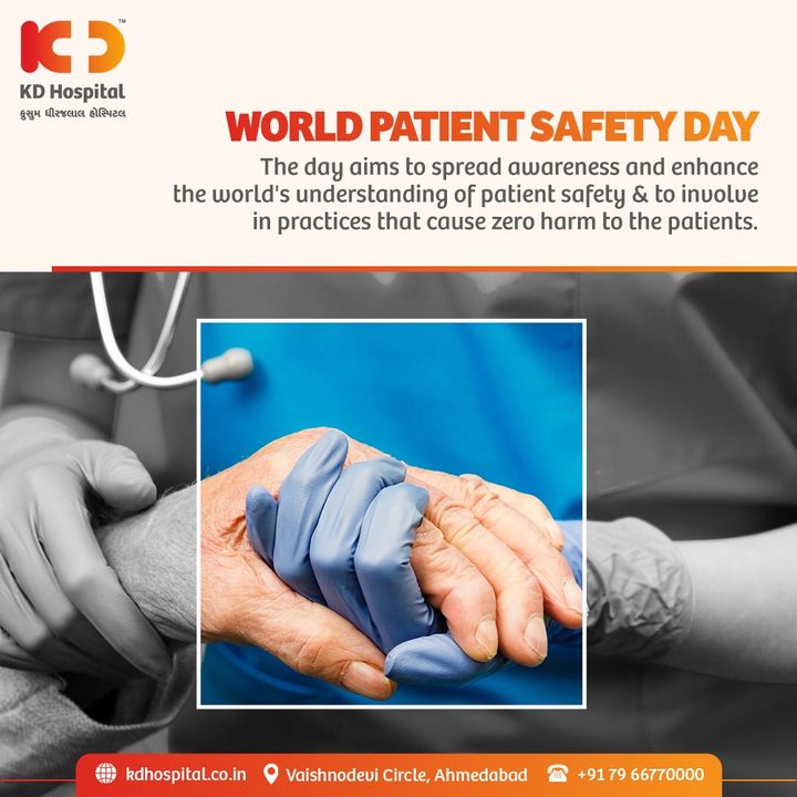 Our expert team of doctors, nurses are committed to enhancing your healing process by providing a safe environment with the highest quality patient care. Provide accurate information about your medical history and be sure to communicate openly with your health care team. Ask questions to be aware of your health condition and treatment.

#WorldPatientSafetyDay #Patient #healthcare  #patientsafetyday #patientsafetymovement #healthcaresafety #patientsafetyfirst #publicawareness #safemedication #safetyfirst #SafetyProtocols #patientrights #patientcare #patientcarefirst #BestHospital #Ahmedabad #Gujarat #India