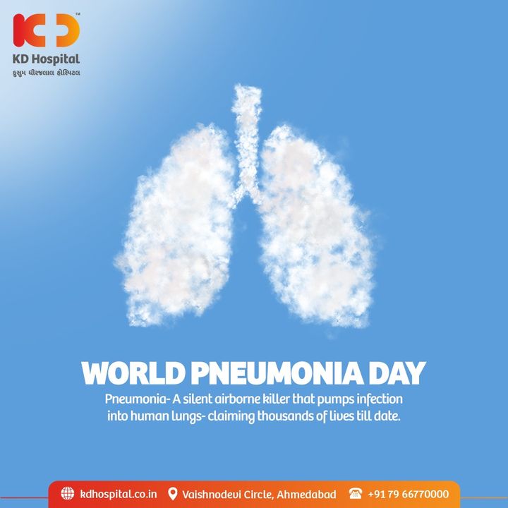 Breathe Life
With the Covid-19 sword still hanging on the head, Pneumonia can still be fatal. To stay away from these deadly diseases, it is vital to maintain COVID norms & rules. It shall not only prevent you from COVID & Pneumonia but shall also allow you to breathe healthily.

#KDHospital #WorldPneumoniaDay  #respiratoryinfection #lunginfection #WorldPneumoniaDay2021  #lungshealth #lungs #pneumonia #pneumoniaprevention #Breatheintolife #StopPneumonia #influenza #flu #bronchitis #asthma #Diagnosis #Therapeutics #goodhealth #wellness #wellnessthatworks #Ahmedabad #Gujarat #India