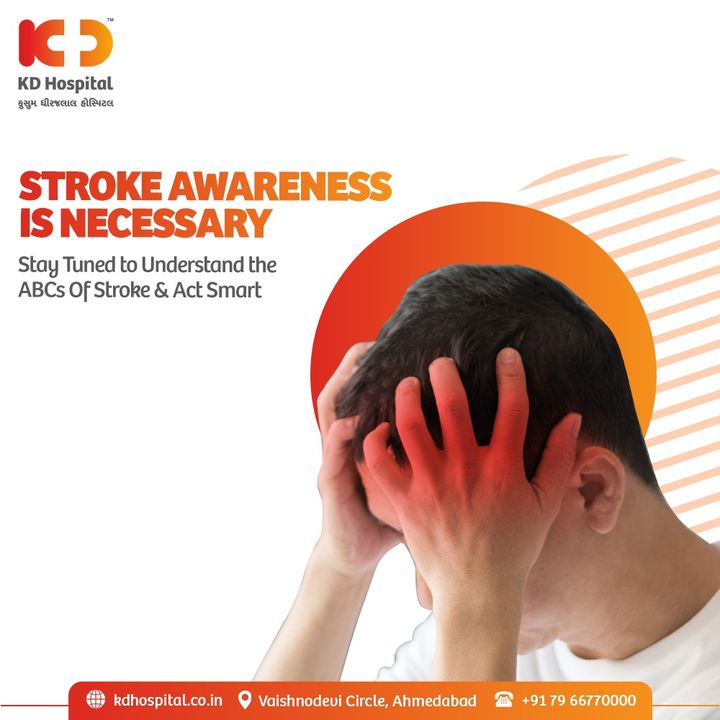How aware are you of the uncertain arrival of stroke?

Understand that no one is too young or too old to have a stroke. Keep enlightening yourself and add to your pool of knowledge the basic awareness tips. 
Stay tuned to understand the ABC's of Stroke and Act Smart.

#KDHospital #Stroke #Strokeawareness
#strokesurvivor #stroke #strokerecovery #strokerehab #braininjury #youngstrokesurvivor #aphasia #braininjuryawareness #brainhealth  #strokeawarenessmonth #strokerehabilitation #strokeassociation #Medical #Doctor #Medicine #Nurse #Healthcare #Surgery #Health  #Ahmedabad #Gujarat #India
