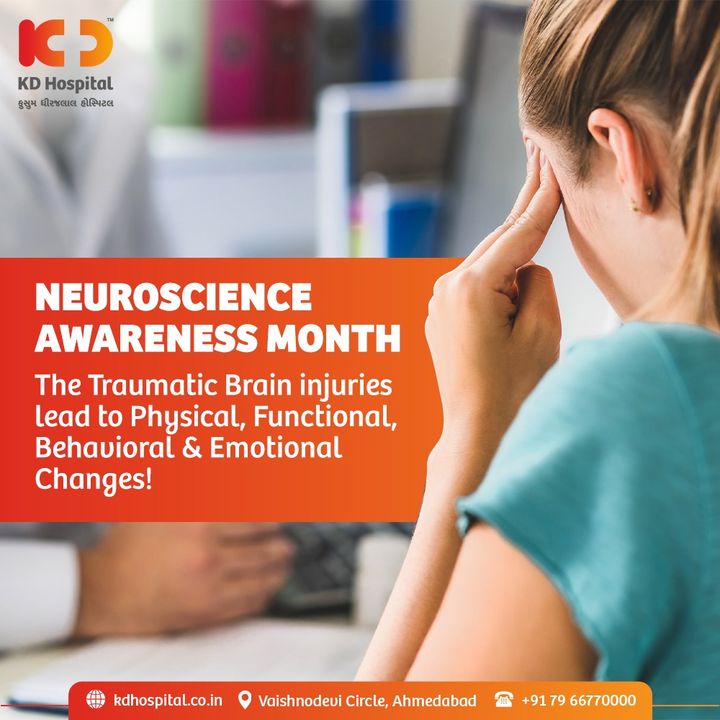 Offering 20% discount on our expert doctor's consultation concessional rates on investigations valid till 31st Dec'21 only.
As we observe Neuroscience Awareness Month, understand the importance of your brain health especially after any form of traumatic brain injury. Call now: 9825993335 to book an appointment. 

#KDHospital #trauma #NeuroScienceAwarenessMonth #neurology  #wellness #mentalhealth #mind #surgeon #brainhealth #neurosurgery #neuro #Neuroscience #Brain #Disease #awareness #Medical #Doctor #Medicine #Nurse #Healthcare #Surgery #Health #Ahmedabad #Gujarat #India