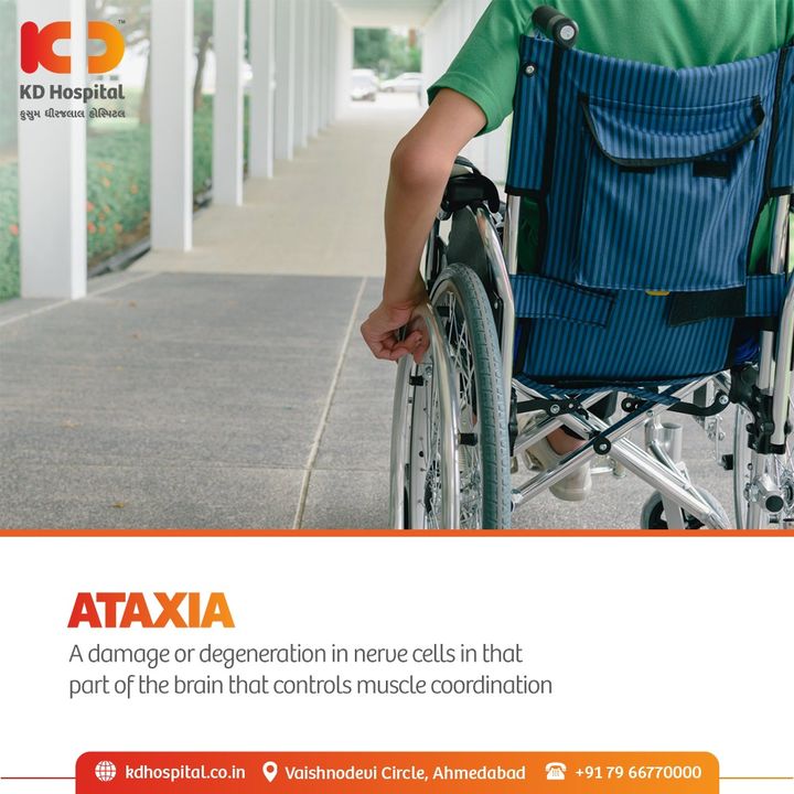 Ataxia can affect various movements and create difficulties with speech, eye movement and swallowing. Do not ignore the symptoms & take quick steps towards getting treated. Understand the severity of the disease & consult the experts for perfect & best treatment for Ataxia.

#KDHospital #Ataxia  #physicallyunfitlife #stressfreelife #healthylife #mentallyhapy #doctor #physicallyfit #doctor #health #healthcare #hospital #doctors #physicalcare #mentalcare #healthylifestyle #medlife #goodhealth #health #fitness #healthyliving #patientscare #Ahmedabad #Gujarat