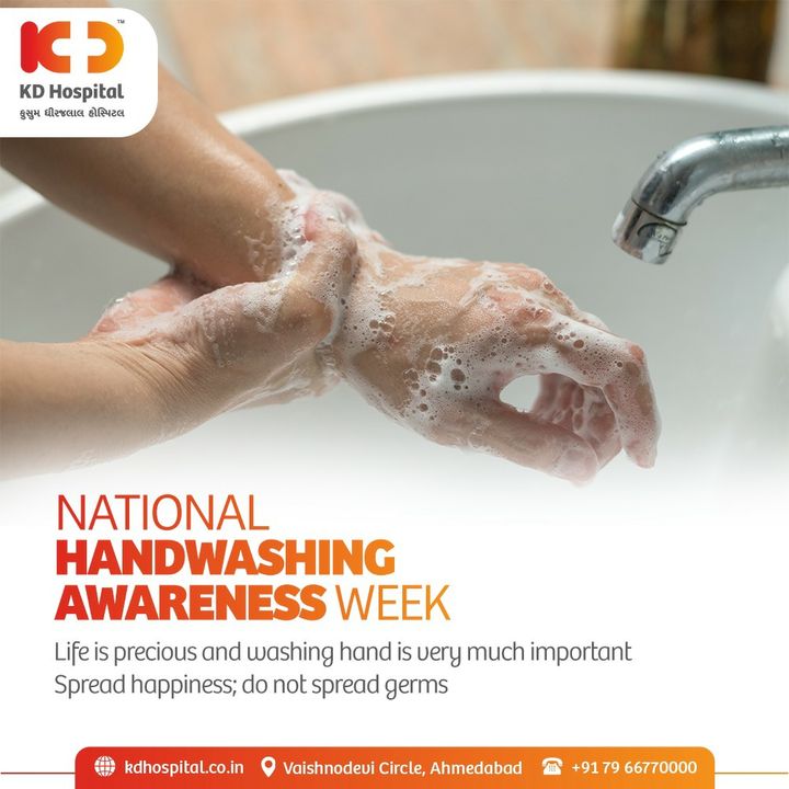 Washing hands at regular intervals was always important but the Year 2020 has taught us to implement the same in more prominent way!

Washing hands not only helps one to stay germ free but also it helps to prevent the spread of communicable diseases. Take the ritual of hand-washsing more seriously and make it an everyday practise.

#KDHospital  #healthylife #washhandsregulalry #handwashingawarenessweek  #healthylife #mentallyhapy #physicallyfit #doctor #health #healthcare #hospital #doctors #physicalcare #mentalcare #healthylifestyle #medlife #goodhealth #health #fitness #healthyliving #patientscare #Ahmedabad #Gujarat