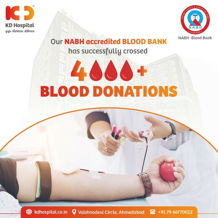 KD Hospitals NABH accredited Blood bank has reached this phenomenal milestone through dedicated efforts and awareness campaigns. We aim to continue with the same momentum.

#KDHospital #blooddonation   #affordablequalityservices #stressfreelife #healthylife #mentallyhappy #physicallyfit #doctor #health #healthcare #hospital #doctors #physicalcare #mentalcare #healthylifestyle #medlife #goodhealth #health #fitness #healthyliving #patientscare #Ahmedabad #trendinginahmedabad #yourstomake
