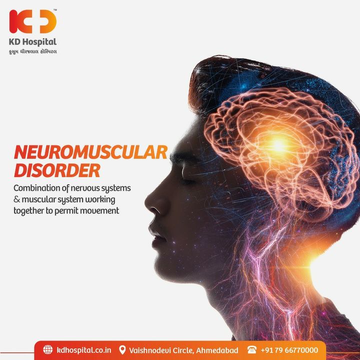 Neuromuscular disorder (NMD) can weaken the muscles of the body and includes a wide range of conditions. Symptoms like spasms, pain are visible in the patient. 
Visit KD hospital to get accurate diagnosis and treatment by experts. 

#KDHospital #Neuromusculardisorder #stressfreelife #intakeofdrugs #healthylife #mentallyhappy #physicallyfit #doctor #health #healthcare #hospital #doctors #physicalcare #mentalcare #healthylifestyle #medlife #goodhealth #health #fitness #healthyliving #patientscare #Ahmedabad #yourstomake #trendinginahmedabad