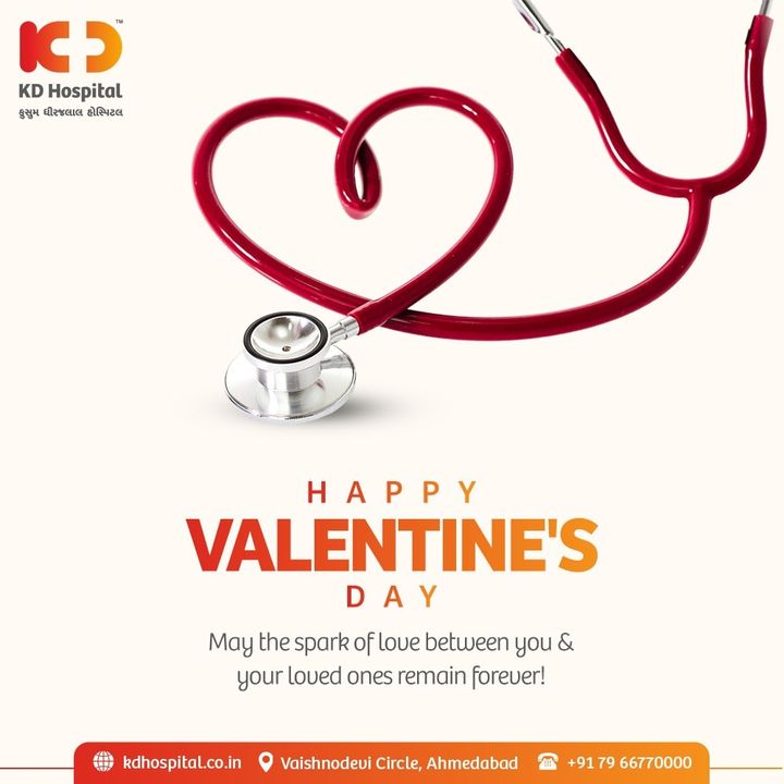 Wishing you a healthy, happy, and heart-full Valentine's Day

#HappyValentinesDay #ValentinesDay #HealthyValentine #KDHospital #NABHHospital #QualityCare #hospitals #doctors #healthcare #WellnessThatWorks #YoursToMake #Ahmedabad #Gujarat #India