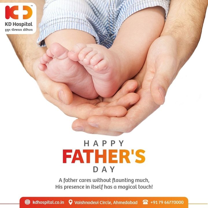 Fathers play an important role in the healthy development of children;
With warmth & affection they guide us since childhood to acquire our vision!

#HappyFathersDay #FathersDay #FathersDay2022 #HappyFathersDay2022 #DAD #Father #Fatherhood #KDHospital #NABHHospital #HealthCare #QualityCare #Ahmedabad #Gujarat