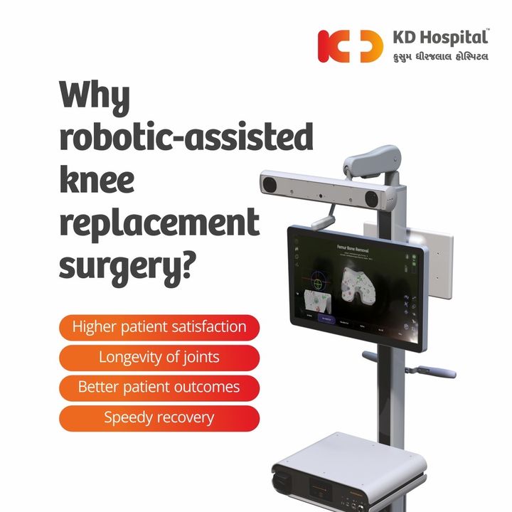 A knee replacement surgery done by CORI robotic-assisted arm will get patient back to normalcy faster with shorter hospitalisation period, better outcomes and higher satisfaction. 

For more information, visit KD Hospital, Vaishnodevi Circle, SG Road, Ahmedabad - 382421
Contact on: 079 6677 0000
or 
Visit the website: www.kdhospital.co.in

#KDHospital #ahmedabad #robot #robotics #hospital #kneesurgery #technology #medical #healthcare #doctors #qualitycare #physicians #surgeon #gujarat #india #robotickneereplacement