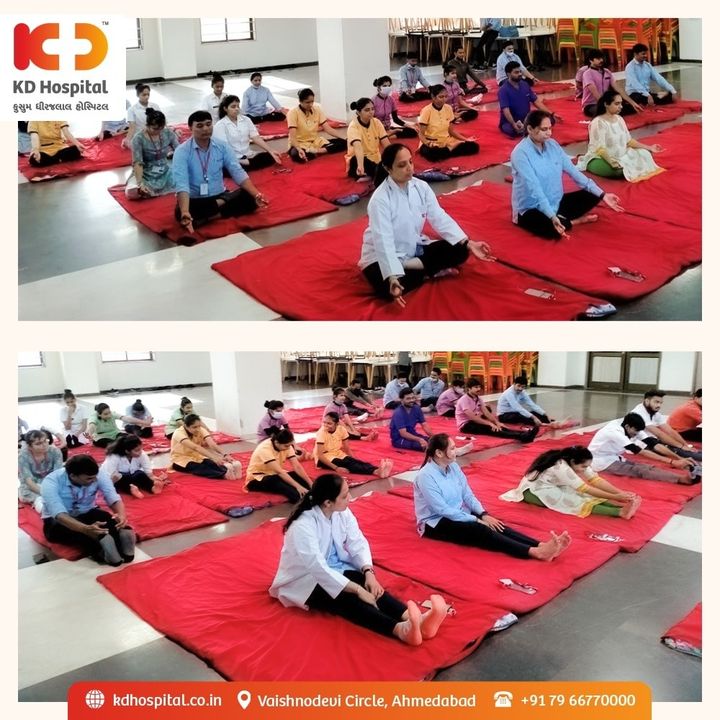 Here are the glimpses of Yoga Day Celebration which had rejuvenated the energy at KD Hospital.
Yoga, a spiritual discipline which well defines harmony between mind and body.

#InternationalDayofYoga #InternationalYogaDay #YogaDay #YogaDay2022 #Yoga #KDHospital #NABHHospital #Gujarat #Ahmedabad #QualityHealthCare