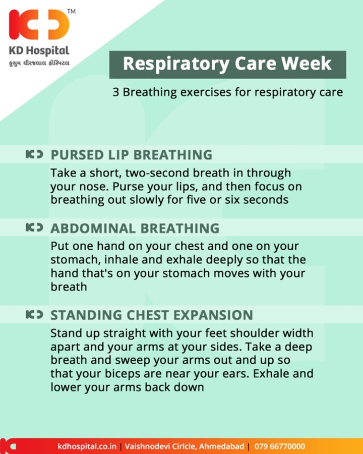Breathing exercises for respiratory care!

#RespiratoryCareWeek#KDHospital #GoodHealth #Ahmedabad #Gujarat #India