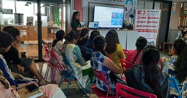 Health talks and health education are more important than you consider them to be!

Here's a glimpse of the insightful health care talk session conducted under the supervision of the senior gynecologist; Dr. Nita Thakre at the premises of InfoAnalytica Consulting Pvt. Ltd especially for the female staff on duty.

#KDHospital #GoodHealth #Ahmedabad #Gujarat #India