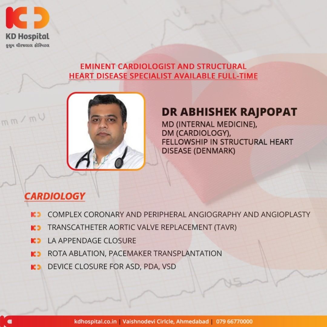 Eminent cardiologist and structural disease specialist available full-time at KD Hospital

For appointment call: +91 79 6677 0000

#KDHospital #goodhealth #health #wellness #fitness #healthy #healthiswealth #wealth #healthyliving #joy #patientscare #Ahmedabad #Gujarat #India