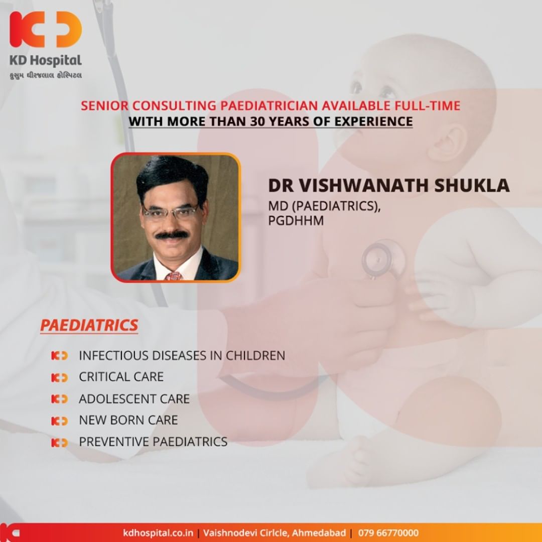 Senior Consulting Paediatrician Available Full-time with more than 30 years of experience

For appointment call: +91 79 6677 0000

#KDHospital #goodhealth #health #wellness #fitness #healthy #healthiswealth #wealth #healthyliving #joy #patientscare #Ahmedabad #Gujarat #India