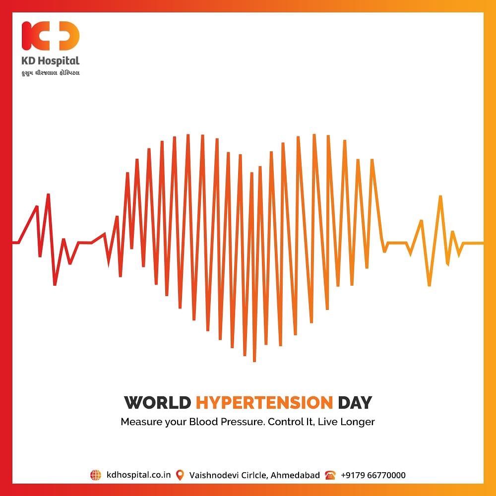 Measure your Blood Pressure. Control It, Live Longer

#WorldHypertensionDay #KDHospital #goodhealth #health #wellness #fitness #healthiswealth #healthyliving #patientscare #Ahmedabad #Gujarat #India