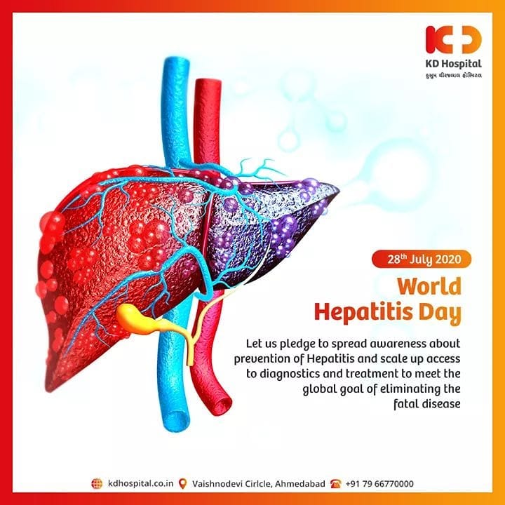 Let us pledge to spread awareness about the prevention of Hepatitis and scale up access to diagnostics and treatment to meet the global goal of eliminating the fatal disease.

#WorldHepatitisDay #HepatitisDay #HepatitisDay2020 #Hepatitis #LiverCare #ViralHepatitis #KDHospital #goodhealth #health #wellness #fitness #healthiswealth #healthyliving #patientscare #Ahmedabad #Gujarat #india