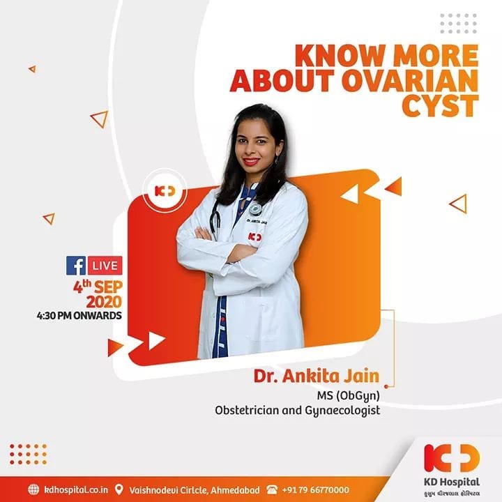 A woman draws strength from troubles, smiles during distress and grows stronger. 

Here is our Gynecologist, Dr Ankita Jain, to help out women to know the signs and symptoms of Ovarian Cysts and PCOS that one should never ignore. 

Connect with our expert Live on Facebook, on 4th of September at 4:30 PM.

#KDHospital #WomenFertility #Infertility #Ovaries #GynaecologicalProblems #PCOS #PCOD #GynaecologicalDisorders #FBLive #Care #Compassion #Hospital #goodhealth #health #wellness #fitness #healthiswealth #healthyliving #patientscare #Ahmedabad #Gujarat #India