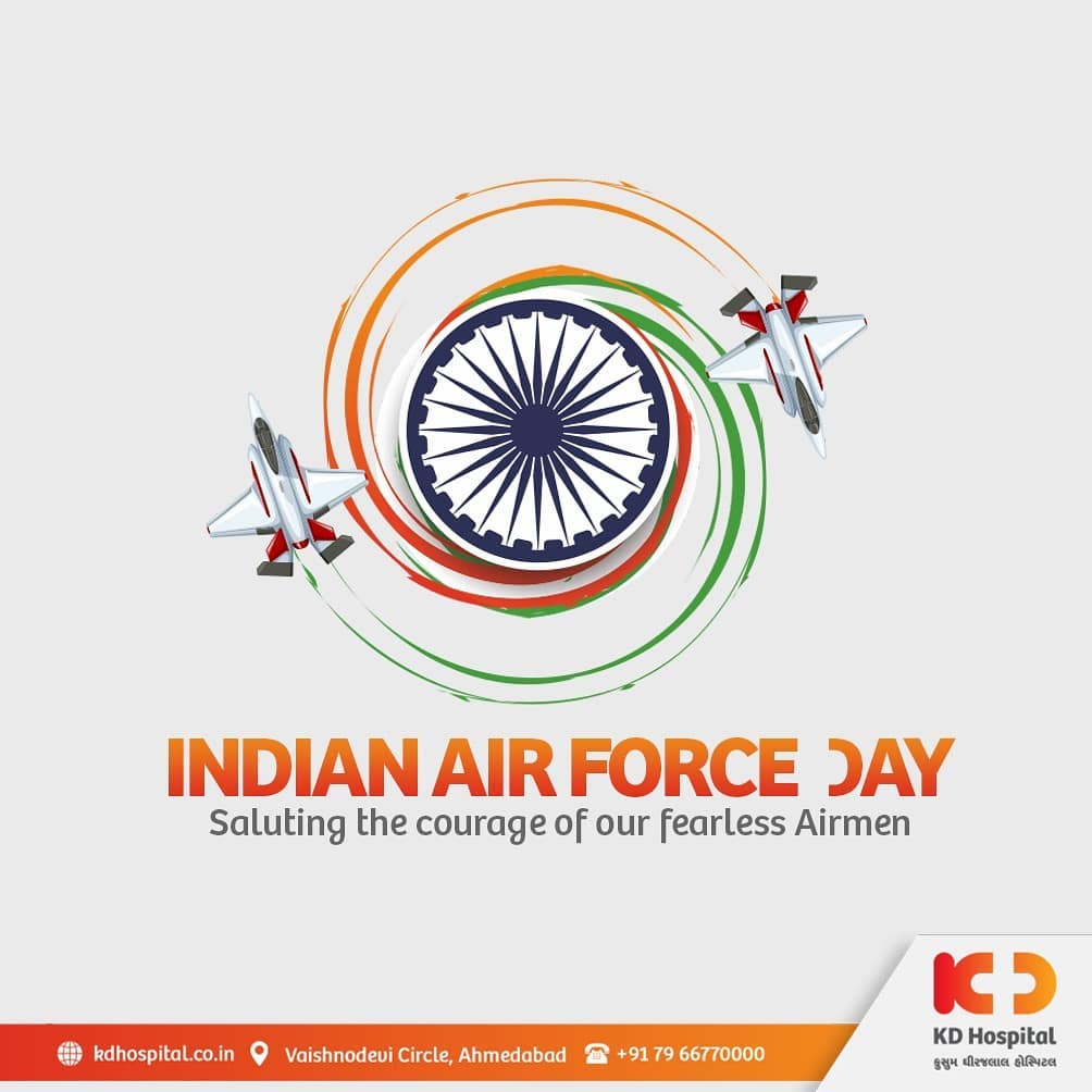 We salute our air-force champions for securing the nation in troublesome occasions and devoting their lives to serve the residents of India on the 88th anniversary of Indian Air Force Day.

#KDHospital #MultiSpecialtyHospital #IndianAirForceDay #IndianAirForceDay2020 #servingournation #IndianAirForce #DoctorsOfInstagram #Diagnosis #Therapeutics #goodhealth #FacebookLive #pandemic #socialmedia #socialmediamarketing #pandemic #wellness #wellnessthatworks #Ahmedabad #Gujarat #India