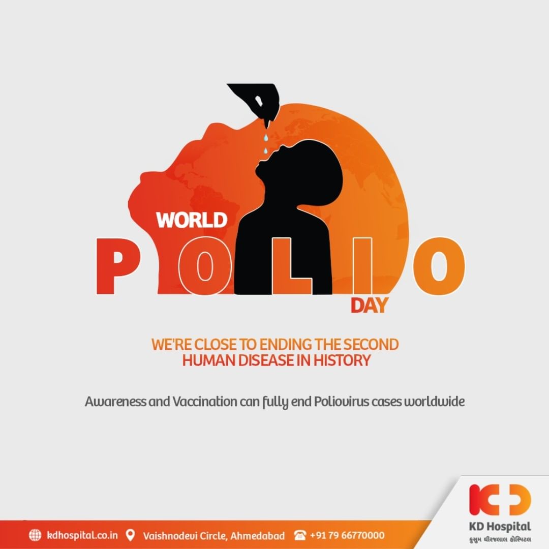 Two drops of the vaccination can save you from lifetime of misery. Let us join hands for World Polio Day as worldwide healthcare experts and accomplices share the achievements to the path of polio virus eradication. 

#KDHospital #WorldPolioDay #WorldPolioDay2020 #polio #poliovirus #polioeradication #DoctorsOfInstagram  #Diagnosis #Therapeutics #goodhealth #pandemic #socialmedia #socialmediamarketing #digitalmarketing #wellness #wellnessthatworks #Ahmedabad #Gujarat #India