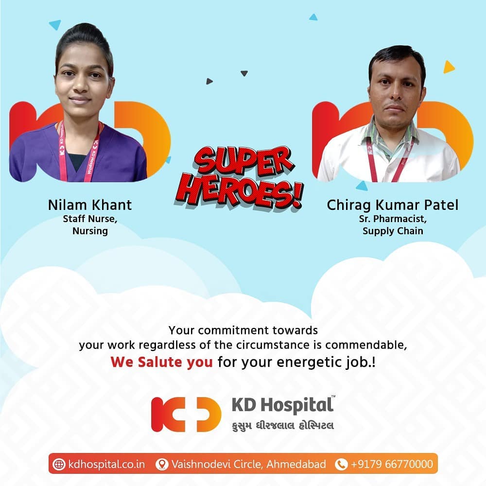 KD Hospital appreciates having dependable employees like you when the organization can rely on you in demanding stratum. 

#KDHospital #EmployeeWellness #EmployeeAppreciation #DoctorsOfInstagram #Diagnosis #Therapeutics #goodhealth #pandemic #socialmedia #socialmediamarketing #digitalmarketing #wellness #wellnessthatworks #Ahmedabad #Gujarat #India