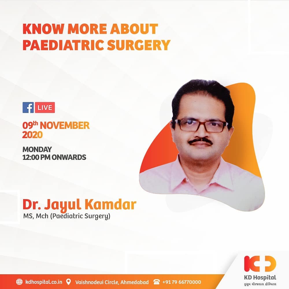 Paediatric surgery is a subspeciality of surgery involving all type of surgical treatments of diseases that affect infants, children, adolescents and young adults. Dr. Jayul Kamdar overviews 