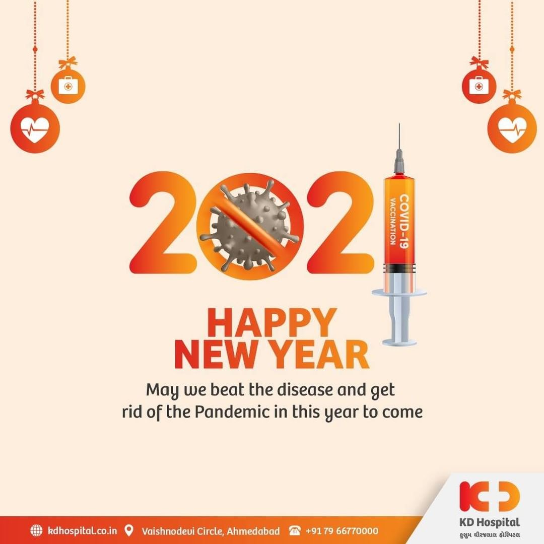 Our hearts go out to all the healthcare workers who stood tall while fighting the ongoing battle of the pandemic. KD Hospital warmly wishes everyone a Very Happy and Healthy New Year.

#KDHospital #NewYear #Goodbye2020 #CovidVaccines #happynewyear #newyear #newyear2021 #Covid19 #happynewyear2021 #vaccine #Therapeutics #goodhealth #pandemic #socialmedia #socialmediamarketing #digitalmarketing #wellness #wellnessthatworks #WellBeing #Ahmedabad #Gujarat #India