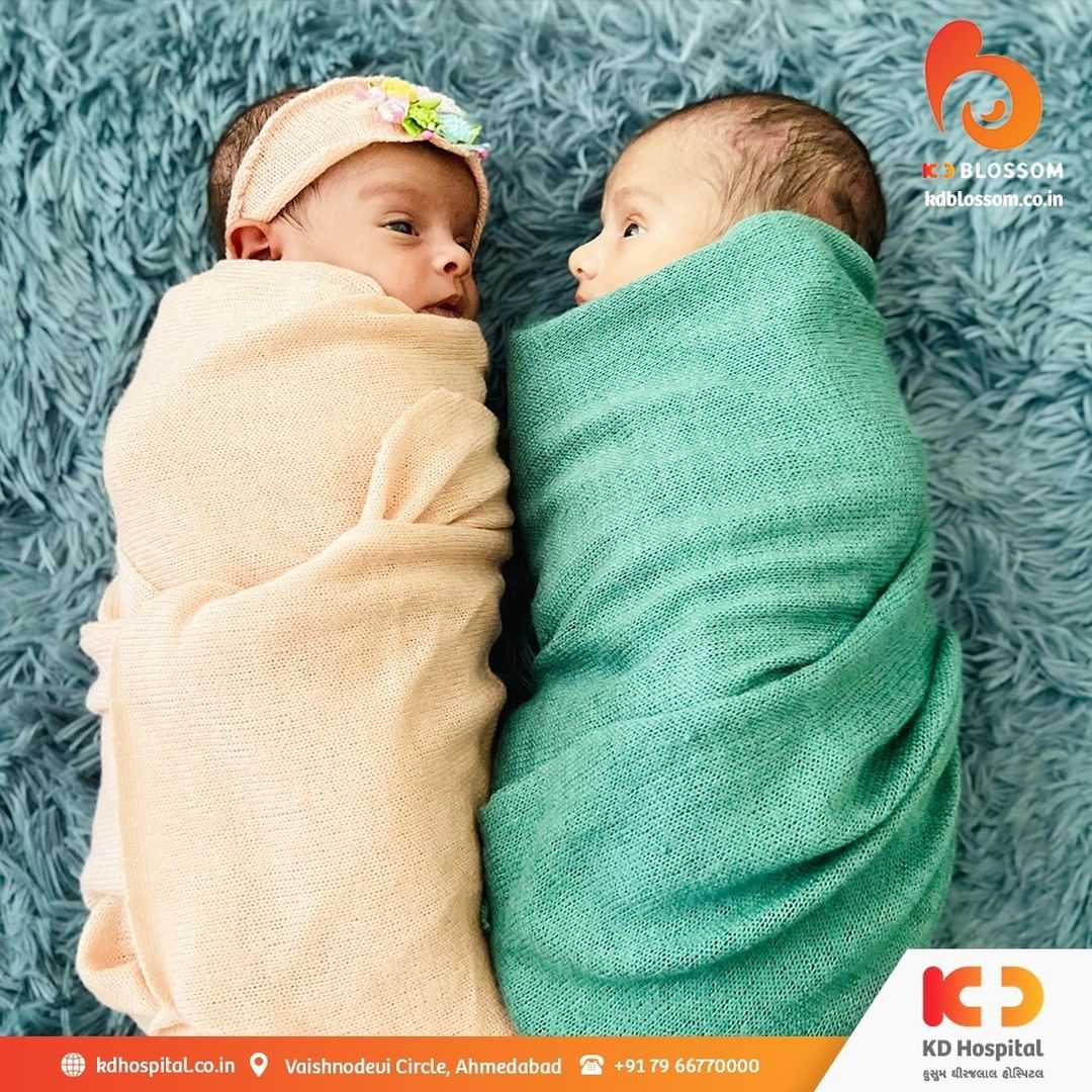 Welcoming cute little twins Malhaar and Manyata at KD Blossom. Twins delivered under the care of Dr. Nita Thakre (Gynaecologist and Obstetrician). 

#KDBlossom #KDHospital #Gynaecologist #Twins #TwinsDelivery #HighRiskPregnancy #Paediatrician #Obstetrician #Gynaecology #Paediatrics #Obstetrics #Neonatology #Neonatologia  #Delivery #Children #Hospital #GoodHealth #Wellness #HealthIsWealth #HealthyLiving #Patientscare #Ahmedabad #Gujarat #India