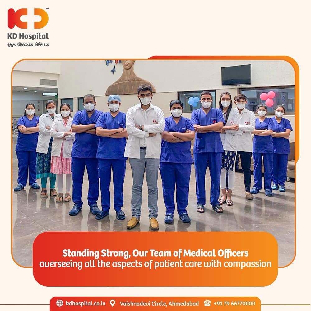 Frontliners from Team Medical Officers putting their foot forward for saving patients' lives.

#KDHospital #TeamWork #MedicalOfficers #Doctors #Frontliners #Compassion #Safety #PatientSafety #SafetyComesFirst #SafetyFirst #SafetyMeasures #Diagnosis #Therapeutics #Awareness #wellness #goodhealth #wellnessthatworks #Nusring #NABHHospital #QualityCare #hospitals #healthcare #physicians #surgeon #Ahmedabad #Gujarat #indian