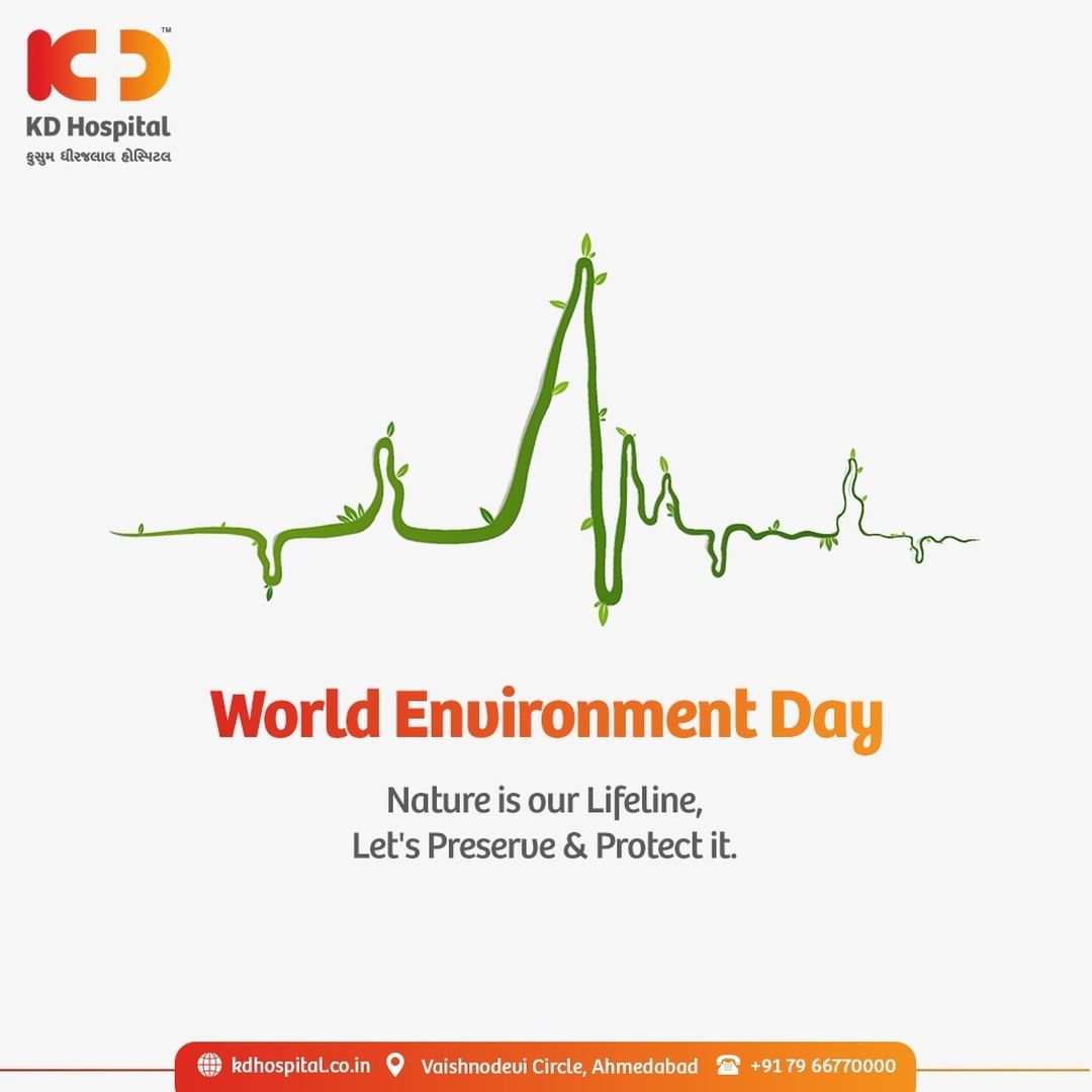 Let us not forget about our planet. Keep our environment healthy & safeguard biodiversity for better future of mankind.

This #WorldEnvironmentDay  KD Hospital raises awareness to #preserve #protect #RestoringEcosystem before it's too late.

#KDHospital #WorldEnvironmentDay2021 #nature #earth #Lifeline #environment #StayAware #StayAwareStaySafe #Diagnosis #goodhealth #pandemic #healthfirst #healthylifestyle #wellness #wellnessthatworks #NABHHospital #QualityCare #hospitals #doctors #Nurses #healthcare #medical #digitalmarketing #Ahmedabad #Gujarat #India