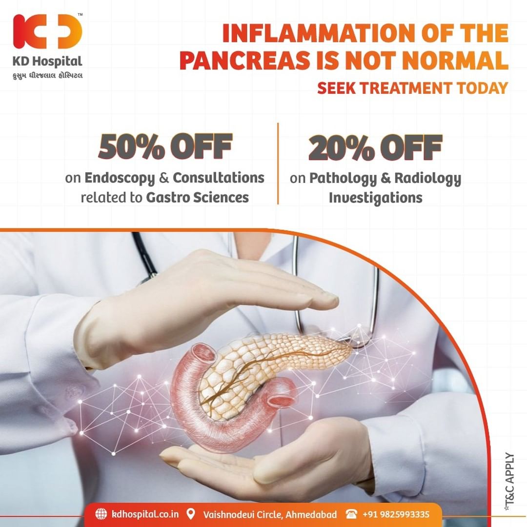 Pancreatitis is inflammation in the pancreas which shows the symptoms like upper abdominal pain, nausea & vomiting. This inflammation may cause more damage if not treated in time.

Call +919825993335 to book an appointment with us.

#KDHospital #GastroSciences #GastroEnterology #GastroSurgery #Pancreas #Pancreatitis #Inflammation #StomachDiseases #Fibrosis #Diagnosis #Therapeutics #Awareness #wellness #goodhealth #wellnessthatworks #Nusring #NABHHospital #QualityCare #hospital #explore #healthcare #physicians #surgeon #Ahmedabad #Gujarat #India