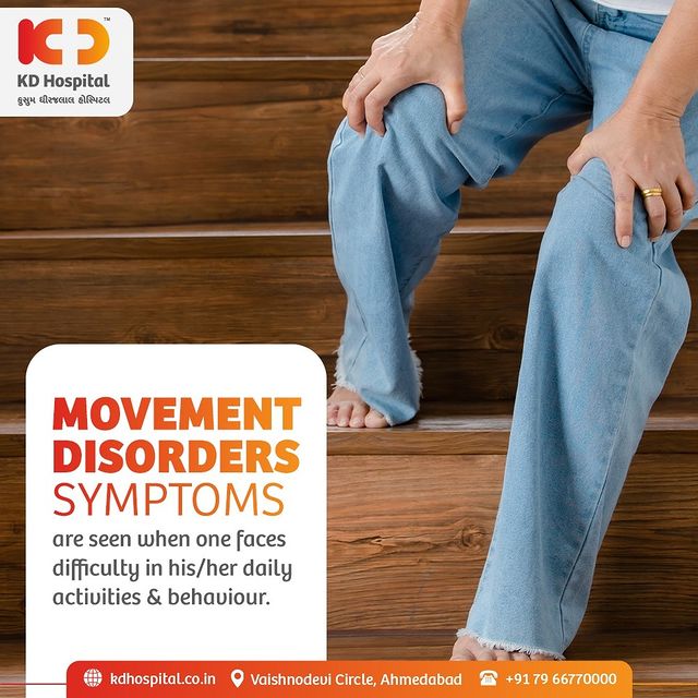 Disorder in movement is hazardous. If you come across a person facing the symptoms, guide him for clinical help at the right time by visiting KD Hospital.
Call for appointments: 9825993335

#KDHospital #movementdisordersymptoms # stressfreelife  #intakeofdrugs #healthylife #mentallyhappy # physicallyfit #doctor #health #healthcare #hospital #doctors #physicalcare #mentalcare #healthylifestyle #medlife #goodhealth #health #fitness #healthyliving #patientscare #Ahmedabad