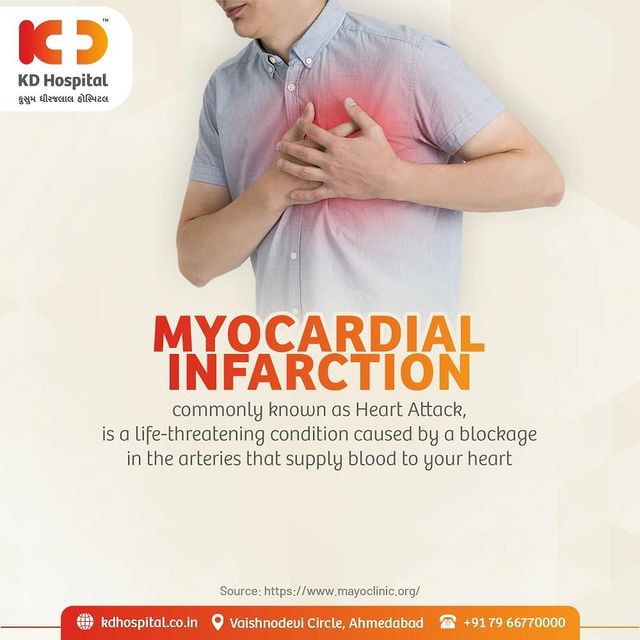 A heart attack is a life-threatening medical emergency where the heart muscle begins to die because they aren't getting enough blood supply. 

Symptoms 
- Chest Pain
- Shortness of breath
- Radiating pain

If you witness any of the above signs , immediately visit our cardiac sciences team of expert Doctors.For appointments call on 07966770000

#KDHospital #Myocardialinfarction #stressfreelife #intakeofdrugs #healthylife #mentallyhappy #physicallyfit #doctor #health #healthcare #hospital #doctors #physicalcare #mentalcare #healthylifestyle #medlife #goodhealth #health #fitness #healthyliving #patientscare #Ahmedabad #trendinginahmedabad #yourstomake