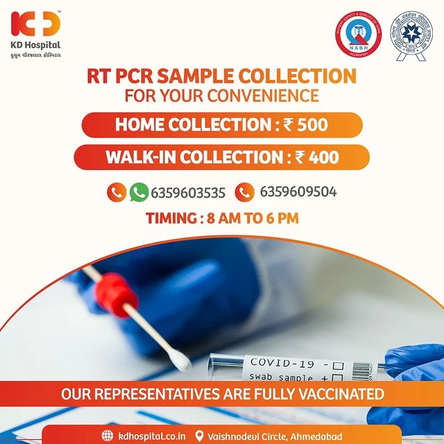 HOME SAMPLE COLLECTION with @kdhospitalofficial .Get yourself tested at our NABL accredited laboratory  from the comfort of your home. To book your RT-PCR (COVID-19) sample collection, Whatsapp us on 6359603535 or Call on 6359609504

#KDHospital #HomeSampleCollection #BloodTest #RTPCR #Testfromhome #accuratereport #Covid19 #indiafightscovid19 #socialdistancing #goodhealth #health #fitness #healthyliving #patientscare #Ahmedabad #yourstomake #trendinginahmedabad