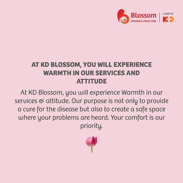 At KD Blossom, our only motive is to make women and child healthcare available and accessible. Every expert, every doctor and every person of our support staff is dedicated to help you, and assist you through your healthcare journey.

#KDBlossom #KDHospital #WomensHospital 
#AhmedabadHospital #Ahmedabad #Incubators #NewBornCare #WomensHealth #Maternity #Counselling #Pregnancy #PregnancyCare #LatestTechnologies #Gynaecology #Gynaecologist #AhmedabadGynaecologist #Obstetrics #IVF #Infertility #FoetalMedicine #Paediatrics #Bloom #Care #ThePurpose